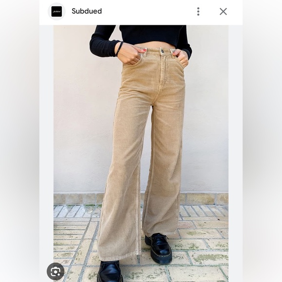 Subdued kick flare corduroy jeans blue - Picture 2 of 4